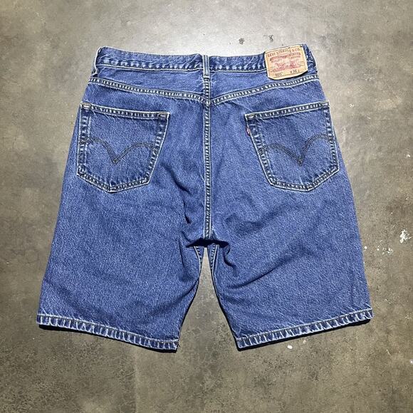 Vintage Y2k Levi's 505 Blue Regular Fit Jorts 36x10 - Picture 2 of 4